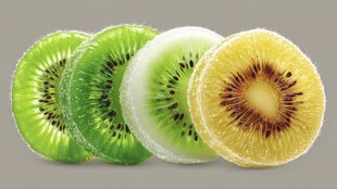 多彩猕猴桃切片展示