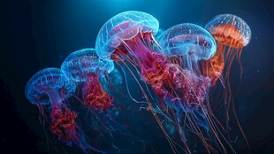 梦幻水母群 海洋绮丽景象