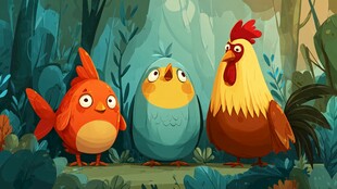 森林中的可爱动物伙伴