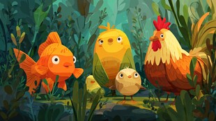 金鱼与鸡群的奇妙聚会