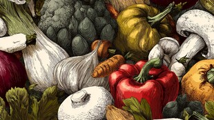 缤纷蔬菜插画