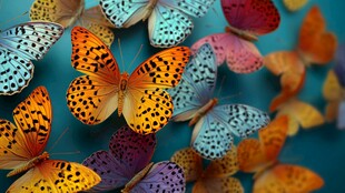 多彩蝴蝶汇聚 梦幻视觉盛宴