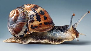 花斑蜗牛特写
