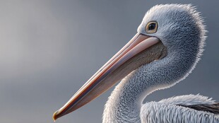 鹈鹕特写 优雅长颈与长喙