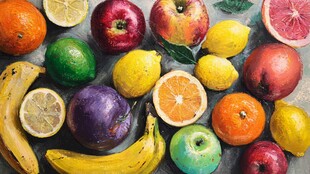 多彩缤纷的新鲜水果集合