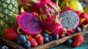 多彩缤纷的新鲜水果组合