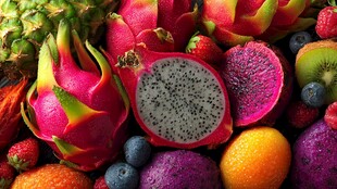 多彩缤纷的新鲜水果集合