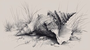海边素描 孤独的海螺