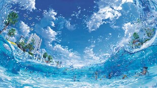 梦幻海滨水下世界景象