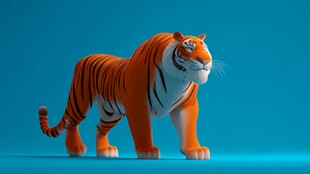 3D卡通老虎形象展示