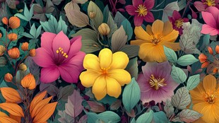 缤纷花卉梦幻植物景观