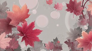 秋日枫叶浪漫背景图