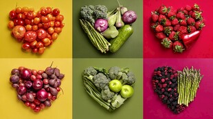 心形果蔬拼图 缤纷色彩