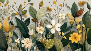 花卉绿植装饰图案设计