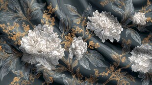 复古花卉丝绸纹理图案