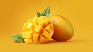 新鲜诱人的芒果果实