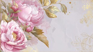 粉色牡丹花卉唯美背景图