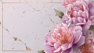 粉紫牡丹大理石背景图