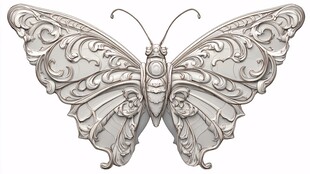 精致雕花蝴蝶艺术图案