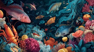 梦幻海底世界的多彩生物