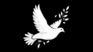 和平鸽衔橄榄枝图案