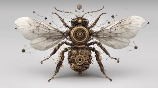 机械风蜜蜂 科技与自然融合