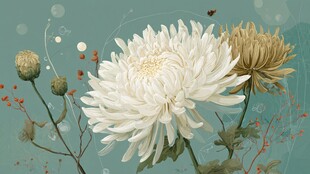 淡雅白菊绽放自然之美