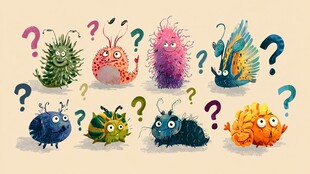 可爱卡通微生物大集合