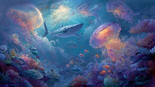 梦幻深海世界奇幻景象