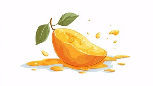 切开的多汁芒果果肉