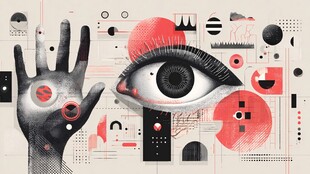 手眼抽象艺术创意插画