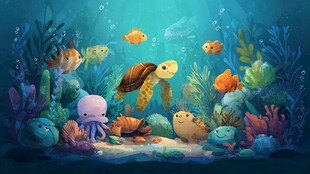 海底奇幻动物的欢乐世界