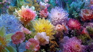 梦幻绚丽的多彩花卉世界