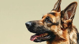 德国牧羊犬特写