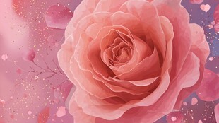 梦幻粉色玫瑰浪漫背景图