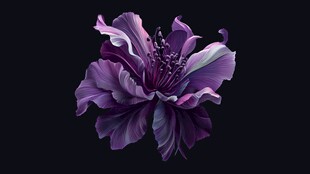 梦幻紫色花朵特写