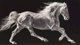 奔马艺术图