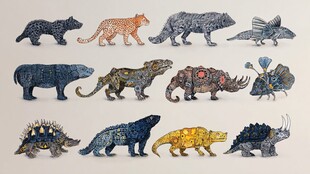 多样奇幻动物纸艺造型展示