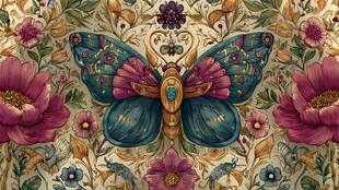 蝶舞繁花 复古风精美图案