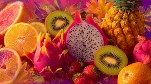 缤纷多彩的新鲜水果组合