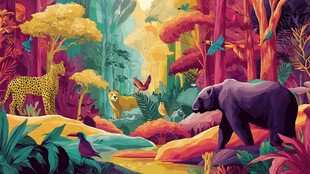 奇幻丛林中的野生动物