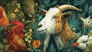 田园动物群像图