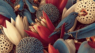 奇幻花鸟植物微观世界