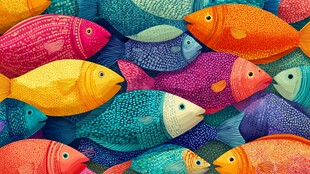 缤纷多彩的海洋鱼群世界