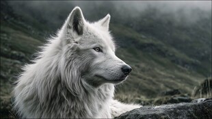 雪域白狼 尽显野性之美