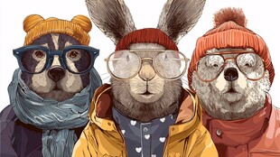 萌宠冬日时尚装扮秀