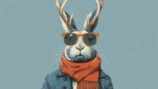 潮酷兔先生的时尚装扮