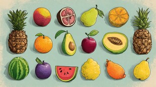 缤纷多彩水果集合展示