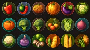 多彩蔬菜集合展示