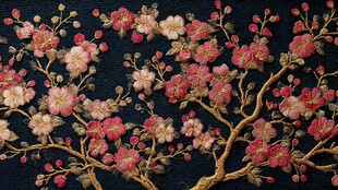 繁花锦簇刺绣图案